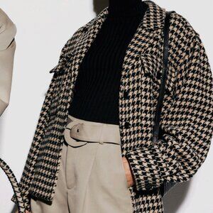 Anine Bing Wool Houndstooth Jacket / Coat